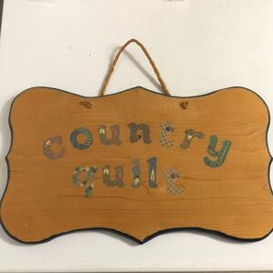 Wooden Country Quilt Wall Hanging